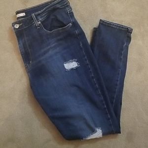 Levi's 721 high rise skinny jean distressed 34x30